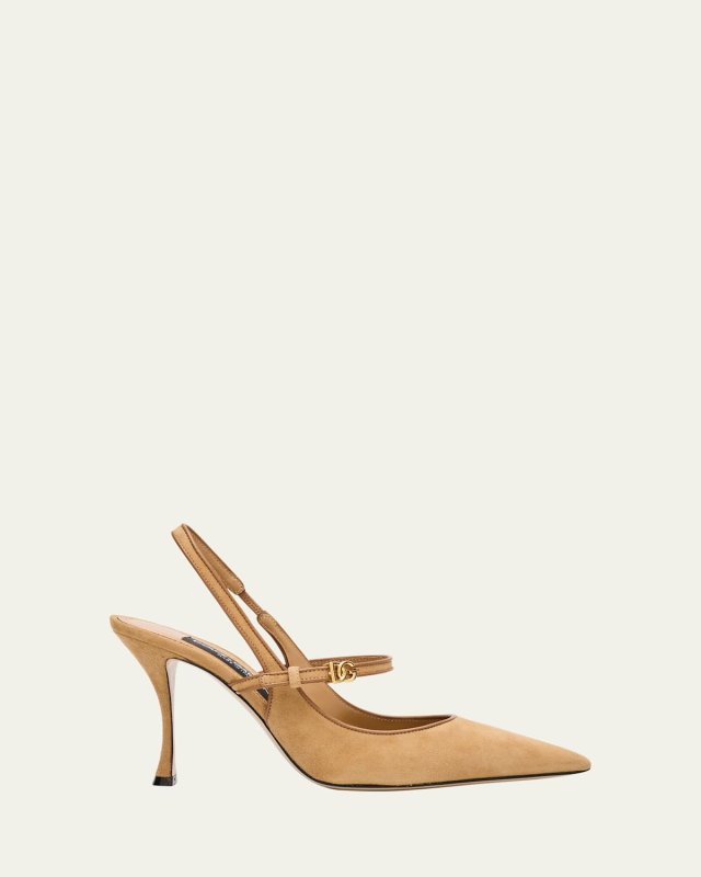DG Suede Mary Jane Slingback Pumps